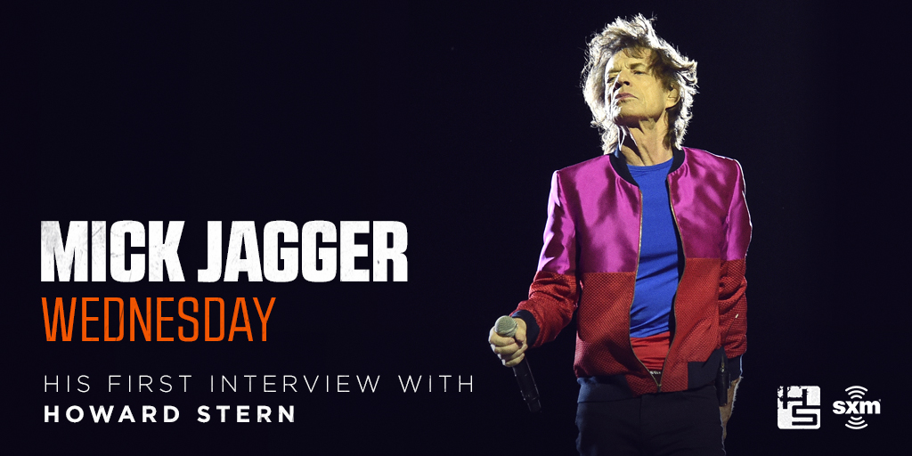 sternshow's tweet photo. 🚨@MickJagger. Wednesday. 1:15 p.m. ET. 🚨

Only on @SiriusXM #Howard100 🔊https://t.co/RqbNP8f2g6 https://t.co/X1I89uzfjH