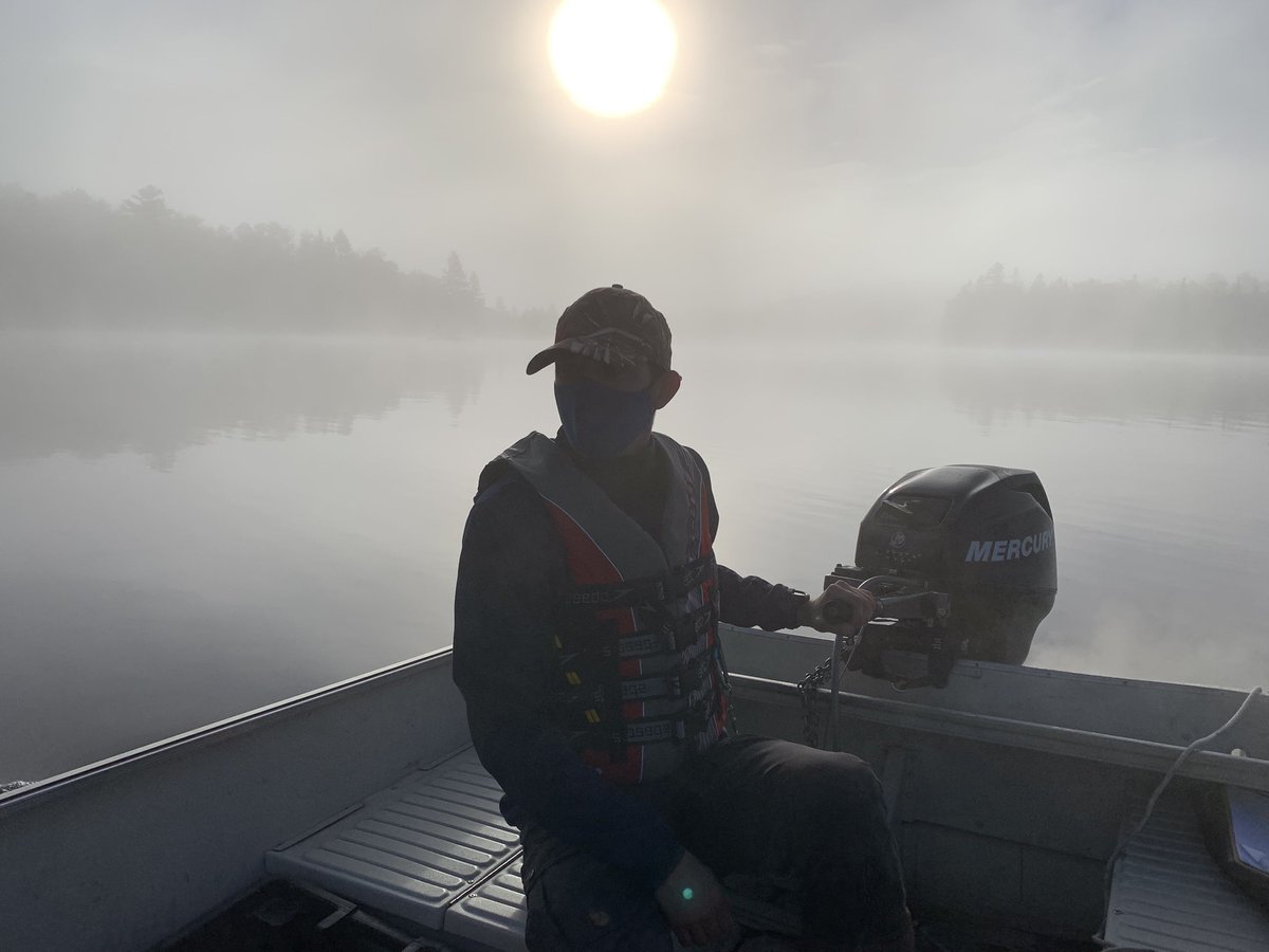 namespetra's tweet photo. Part way through #FieldCamp2021 with #SchoolOfNaturalEnvironment students. Having an amazing time on the water learning about #Fish and #LakeChemistry. @SaultCollege https://t.co/u80vp8G9GP