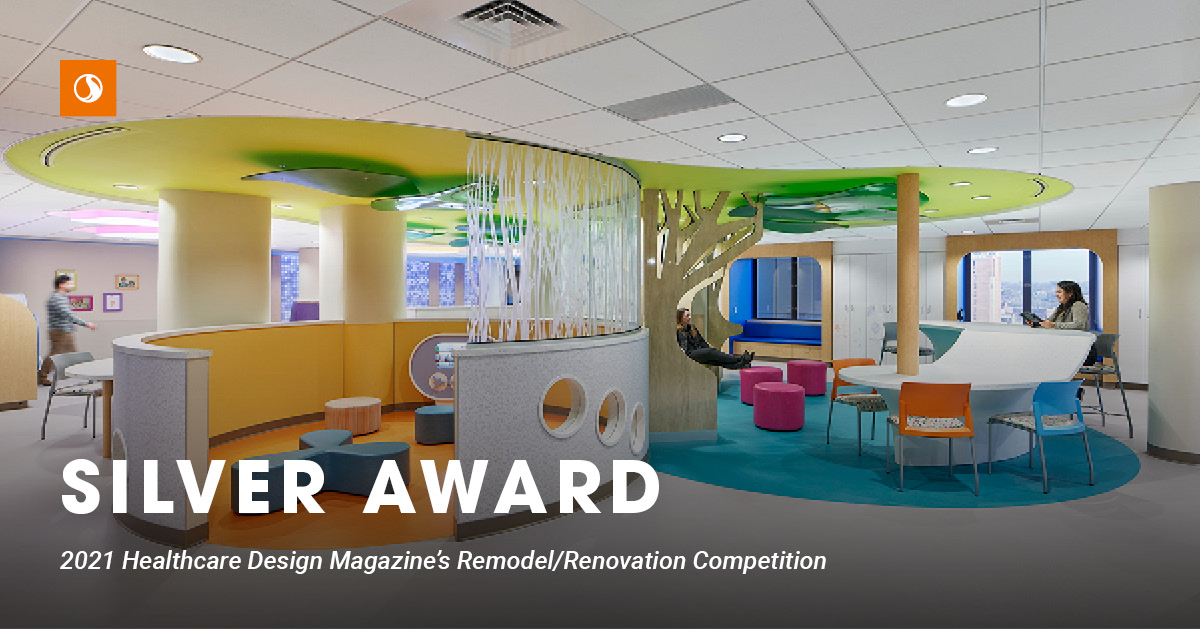 croz0704's tweet photo. UPMC Children’s Harrisburg is a playful and engaging space for young patients and their family. Our #design of this pediatric unit has been honored with the 2021 HCD Remodel/Renovation Silver Award. #StantecHealth #StantecID #StantecProud https://t.co/f61wIE4SJj