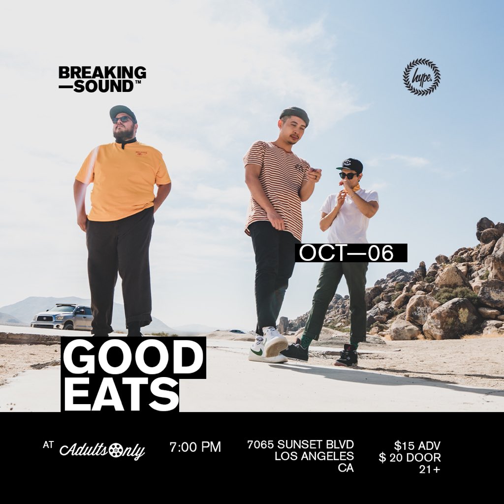 GoodEatsMusic's tweet photo. LIVE PLAYING BREAKING SOUND AT ADULTS ONLY OCTOBER 6th CLICK LINK BELOW AND TELL THEM GOOD EATS SENT YA!

https://t.co/BKuCf43fse https://t.co/O19yWfbQLG