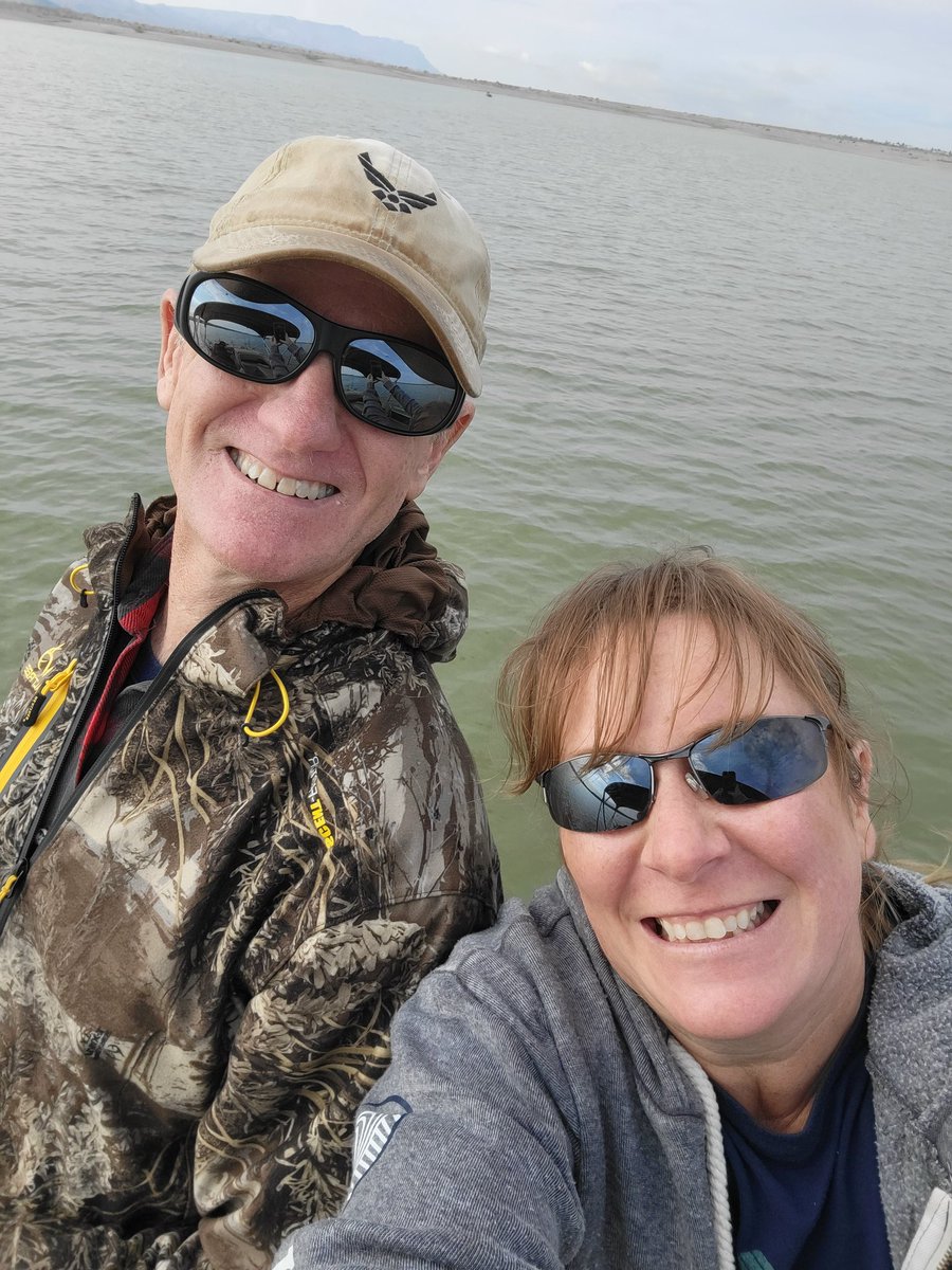 Spent a great morning making memories fishing with my dad. We caught our limit with White Bass and catfish at Elephant Butte Lake here in NM
