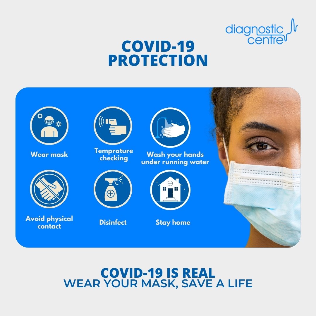 Protect you and yours from COVID-19.

Follow the safety protocols to ensure you are safe.

We care about you.

#covid19 #staysafe #diagnosticcentre #eastlegon #MRISCAN #E.C.G #mamography #CTScan #laboratorytest