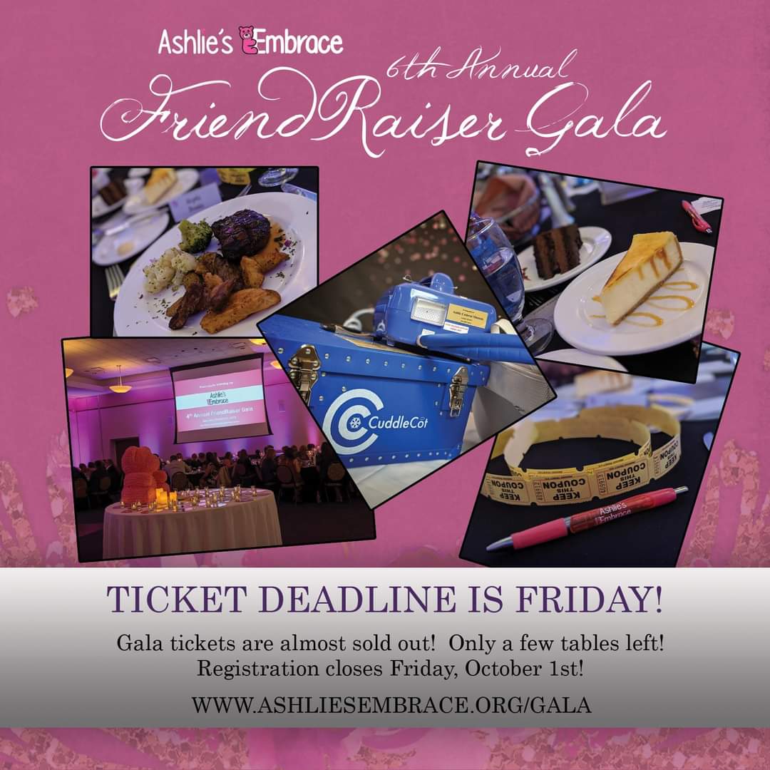 EXCITING NEWS! We are really really close to selling out this year's gala! That means if you haven't purchased your tickets yet, now is the time! Registration closes Friday or when we have sold the last ticket, whichever happens first! 💕

ashliesembrace.org/gala

#AEGala2021