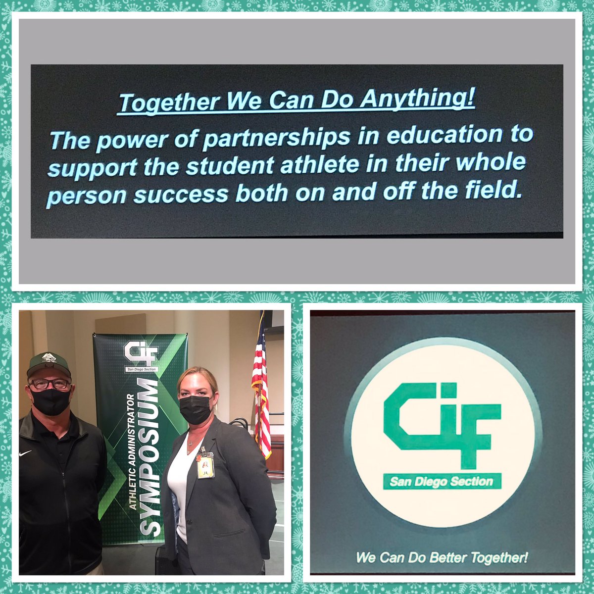 OHS Principal Garrahy and AD Hollingsworth supporting excellence in athletics by promoting equity and equal gender participation at the CIF Symposium! @OsideSup @OsideUSD  @skylargarrahy