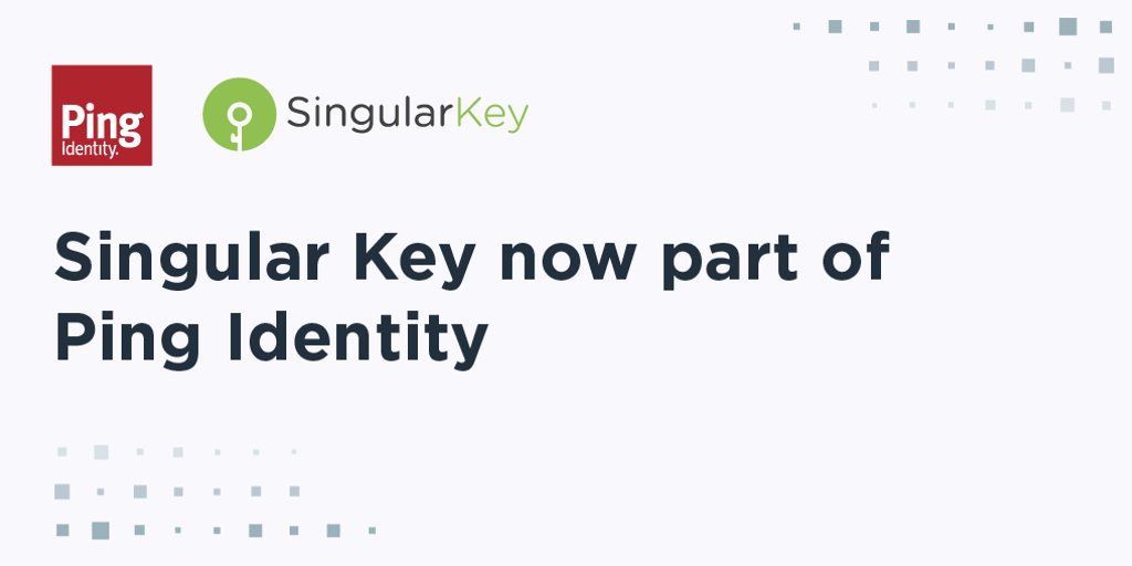 Singular Key (now part of Ping Identity) tweet media