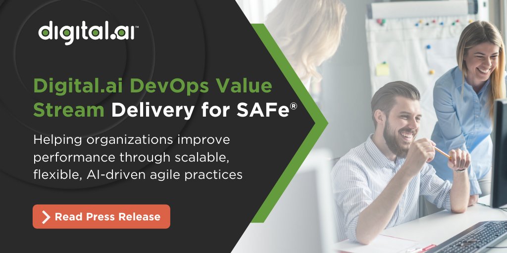 digitaldotai's tweet image. Digital.ai announced today the first end-to-end, AI-driven Value Stream Delivery and Management solution for the Scaled Agile Framework. Read more about the announcement here: bit.ly/3kME6kE

#VSM #DevOps #Agile #applicationprotection #ai #SAFe #SAFeSummit