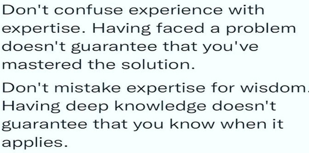 isabelholc's tweet image. Really like this from @fabiomoioli on experience and expert, knowledge and wisdom...