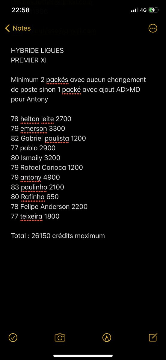 alouhisse's tweet photo. #Fifa22 #SBC #Rentable #Hybride #Ligue #PremierXI
Assez difficile à réaliser c’est pourquoi je le poste ici, si je peux aider c’est avec plaisir 💪🏼
Veuillez lire la note (photo 2) pour comprendre, il se fait avec un seul joueur packé 👍🏻
Faites les SBC au début du jeux 👌🏻 https://t.co/q5Ak5gLnOD