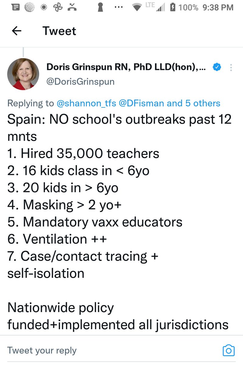 DorisGrinspun's tweet photo. @bea_beattie @ArmineYalnizyan @shannon_tfs @DFisman @MOHKFLA @Sflecce @celliottability @fordnation @JustinTrudeau @imgrund @picardonhealth @bruce_arthur @telfordk @mdiemanuele If #Spain can, so can #Canada 🇨🇦

We have the whole year ahead, ACT on #Schools NOW🇨🇦. We need them #OpenSafe🇨🇦  @MOHKFLA

@JustinTrudeau @cafreeland @fordnation @celliottability @RodPhillips01 @JillDunlop1 @MichaelTibollo @C_Mulroney @SylviaJonesMPP 

#cdnpoli #onpoli #COVID19 https://t.co/IgQ2yNS4OR