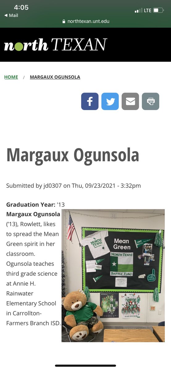 MrsO_3rdgrade's tweet photo. Wow! Thank you @NorthTexan for including our Mean Green classroom in your fall issue. I can’t wait to show the @CFBRainwater 3rd graders! @CFBISD @nicgreenleaf  #missionsuccess https://t.co/GJGDSWEEN4 https://t.co/YApzfWqcRQ