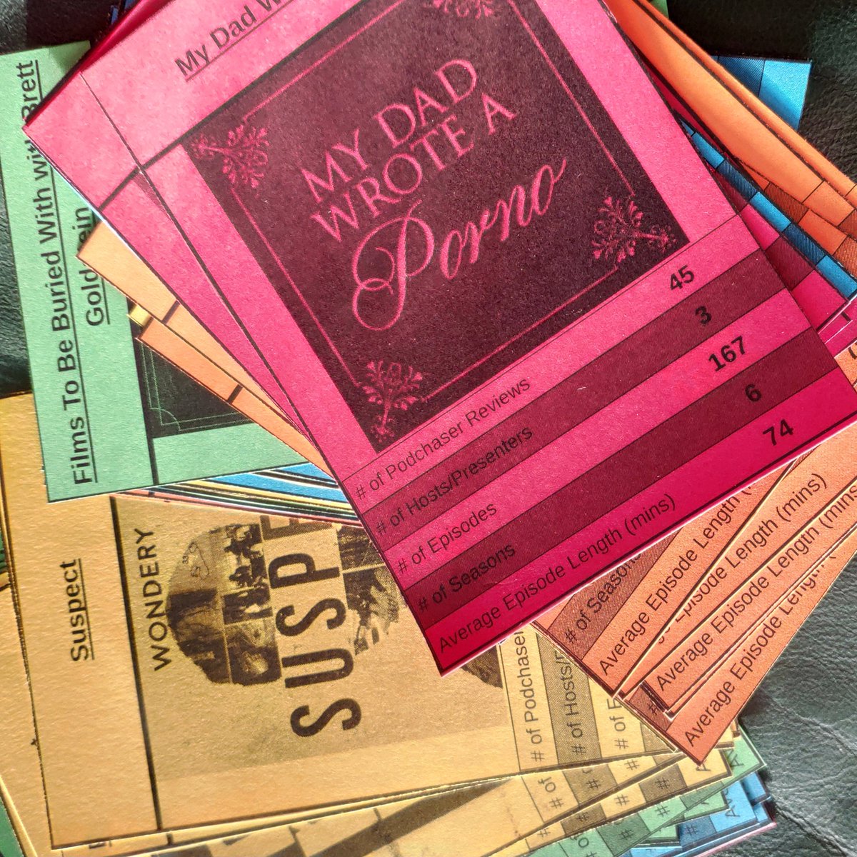 I wanted to share something I've hand &amp; home made for <a href="/StirPod/">StirPod</a>'s (Uni of Stirling Podcasting Society) Give-It-A-Go (aka Taster Event), it's only Top 38 podcasts in UK (as of yesterday), but I made a game, I played 2 hands w/wife today. I called it Pod Trumps, Pls #DontSue me