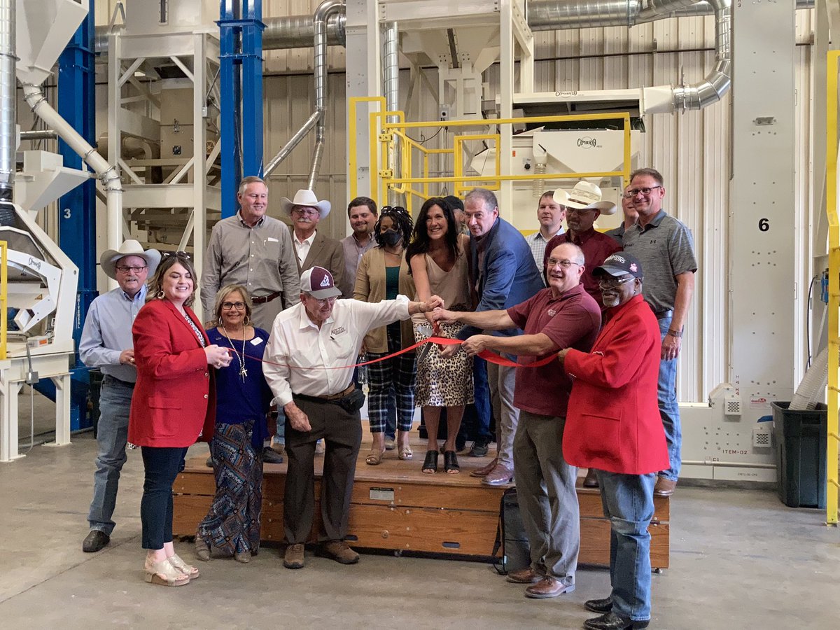Ribbon cutting today for our new precision peanut sheller specifically for peanut for seed #TexasPeanuts #JustGrowIt