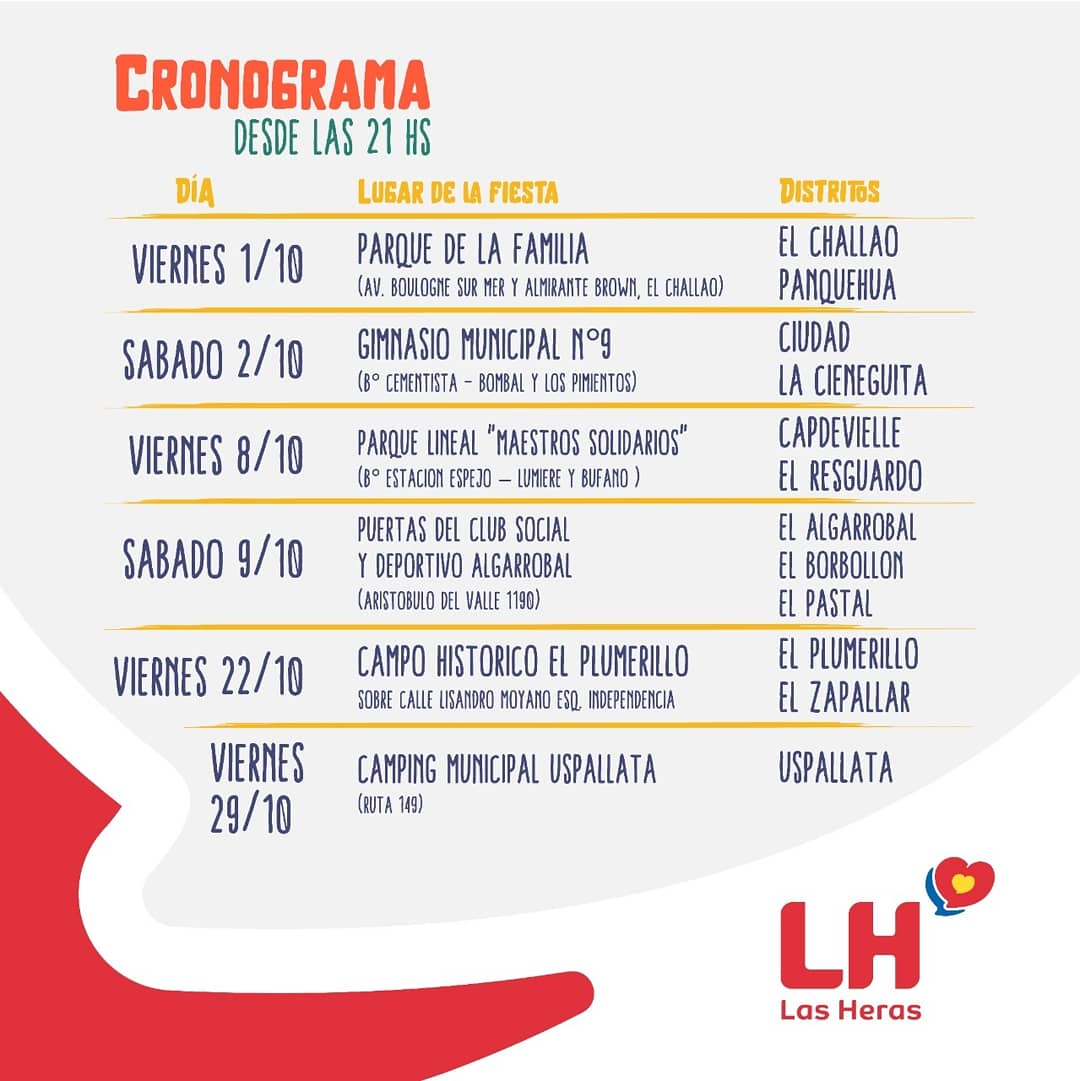 lasherasmza's tweet image. #VendimiasDistritales Este fin de semana iniciamos el calendario de las #Vendimias por los distritos "Con Alma de Barrio" 🥳 Y vos no podés perderte tu fiesta‼
Agendalo ⭐ Elección de reinas 
Orquesta Pozzobon • DJ Simón Péndola • Los Cumpas
#VendimiasLH
#LHMiVida #LHMiLugar