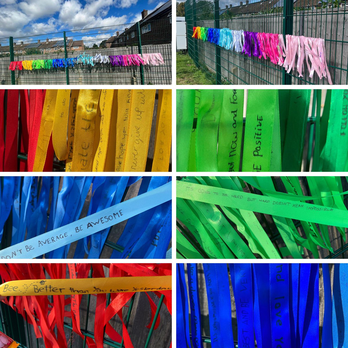 Our Art installation by the students <a href="/MersthamPark/">Merstham Park School</a>. It is about our future hopes and wishes post pandemic. Looking to the future &amp; reflecting upon the past. Take time to interact &amp; engage with the thoughtful comments if you visit #collborate #community