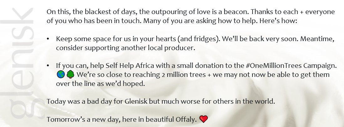 Glenisk (@glenisk) on Twitter photo A message of thanks. ❤️
#OneMillionTrees <a href="/selfhelpafrica/">Self Help Africa</a> #glenisk
selfhelpafrica.org/onemilliontree… A message of thanks. ❤️
#OneMillionTrees <a href="/selfhelpafrica/">Self Help Africa</a> #glenisk
selfhelpafrica.org/onemilliontree…