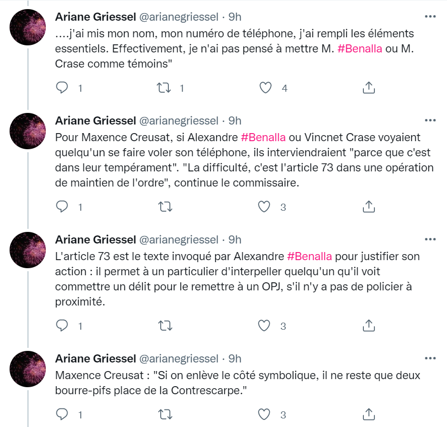 SilkysilkK's tweet photo. Le niveau de la défense #Benalla
Les mecs transformeraient presque l'agression d'un citoyen en non-assistance à personne en danger.
#Article73
Vous salissez le Droit, l'Humanisme et la République. https://t.co/rb7SDd46F6