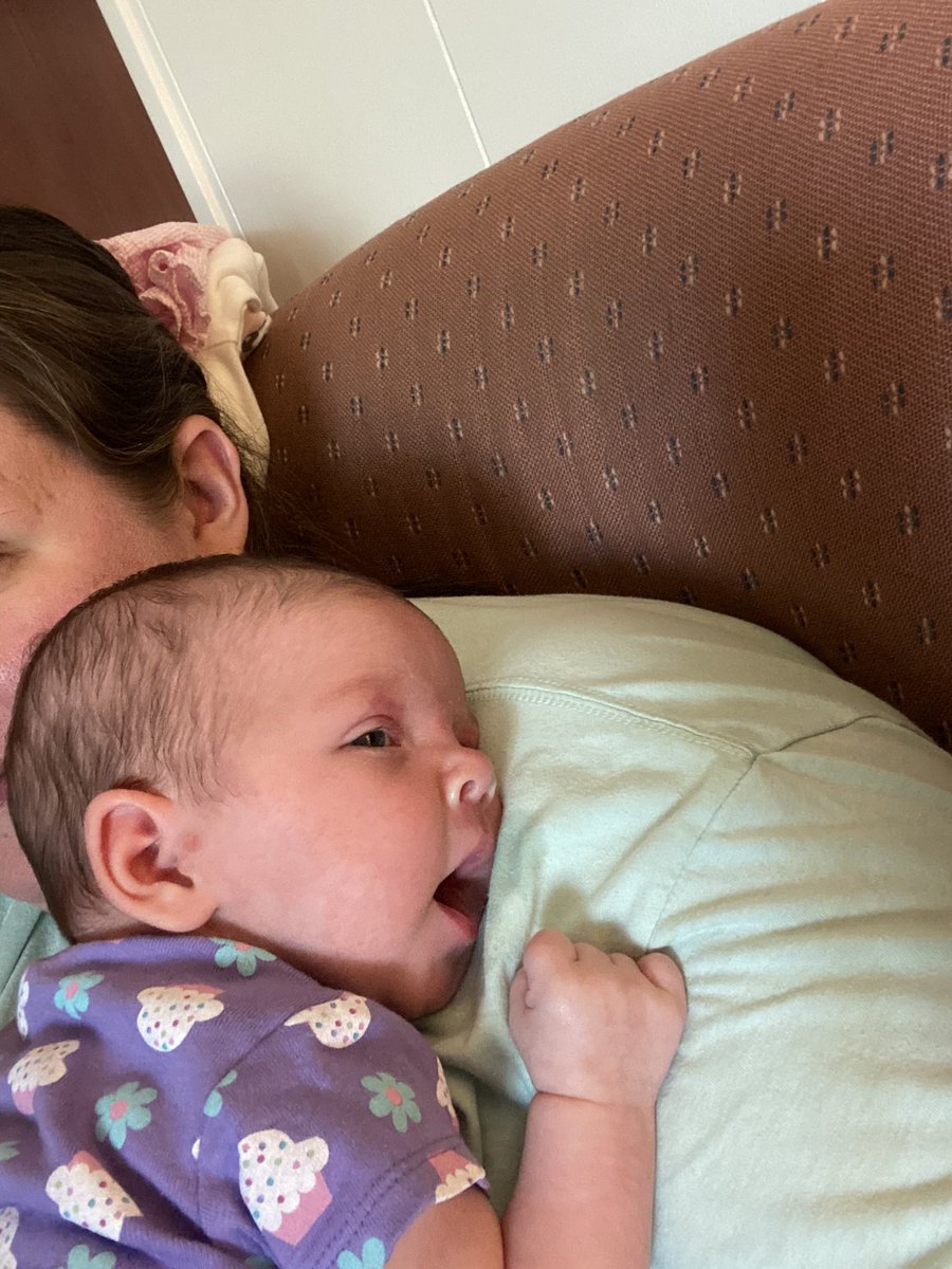 AllieFuthey's tweet photo. One last week of maternity leave, so I’ll be here soaking in all the snuggles. 💜💜 https://t.co/LQbmyGLcjb