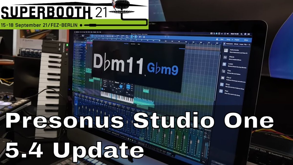 PreSonus's tweet photo. Sonicstate visits the PreSonus booth at #superbooth21 to see the newest features added to Studio One 5.4 update and also to prove that Gregor is a real human being and not just a computer simulation we designed to sell Studio One. 👾  🤖 

WATCH NOW: https://t.co/RSJHosmy9o https://t.co/jdUvgPdZ7Y