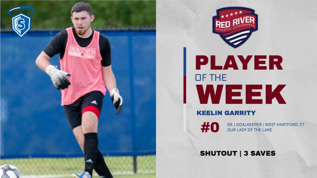 RRACsports's tweet photo. Keelin Garrity of @ollusaints was named RRAC men's soccer defensive player of the week for Sept. 20-26. https://t.co/39wbH269Pn