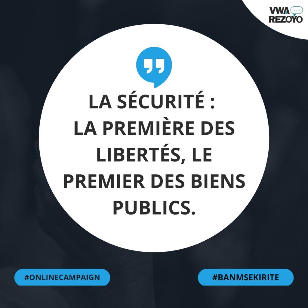 vwarezoyo's tweet image. &quot;La sécurité; la première des libertés, le premier des biens publics&quot;

Mardi 28 septembre 2021, 9:00 am

@pnh_officiel  @DrArielHenry  @leoncha72300154 

#OnlineCampaign
#VwaRezoYo