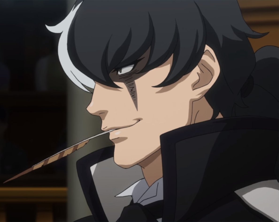 The dark character of the day is Simon Blackquill from Ace Attorney! 