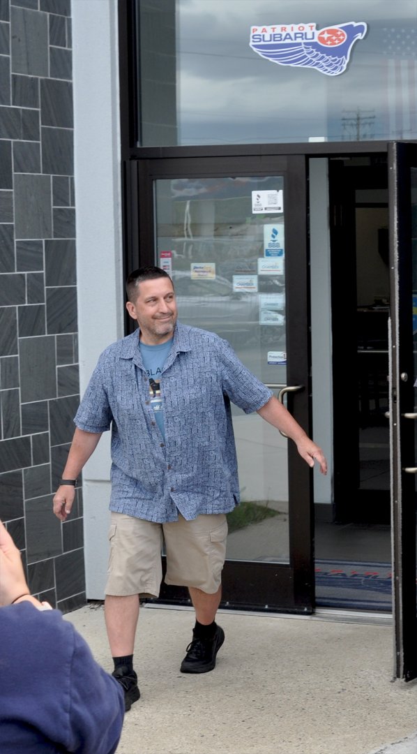 He's Down! Kevin Fitzpatrick reached his goal of raising $50k for STRIVE by living on the roof of Patriot Subaru for the past week, refusing to come down. He was up there 166 hours, and not only was the goal met, but it sprinted past the line to $55,470.83! Amazing!!