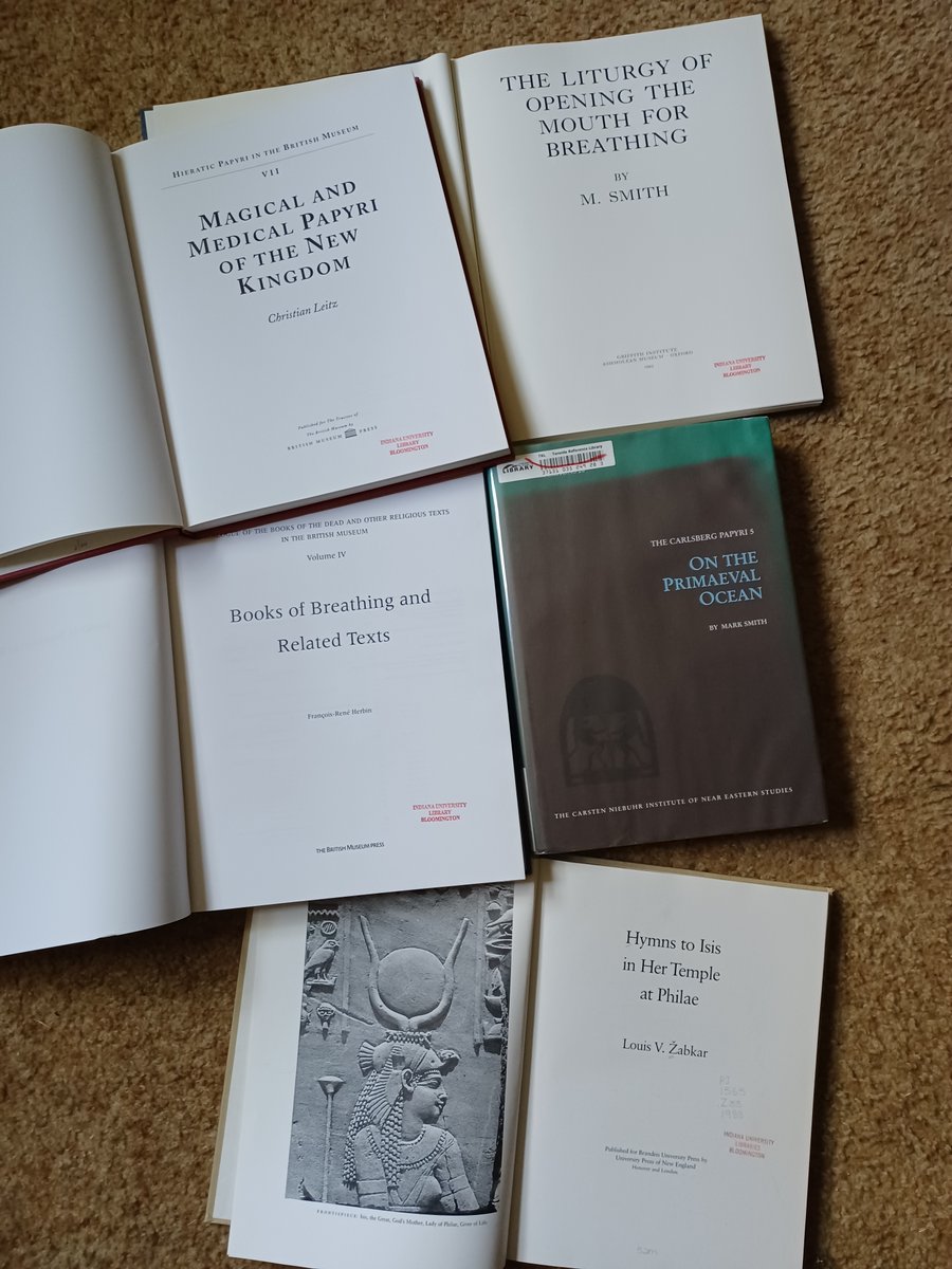 phainolis's tweet image. Research for one of the upcoming courses I'll be teaching online. I'm glad I didn't bike to/from the library for these, because it's not an Egyptology book unless it weighs 30 pounds! 😅