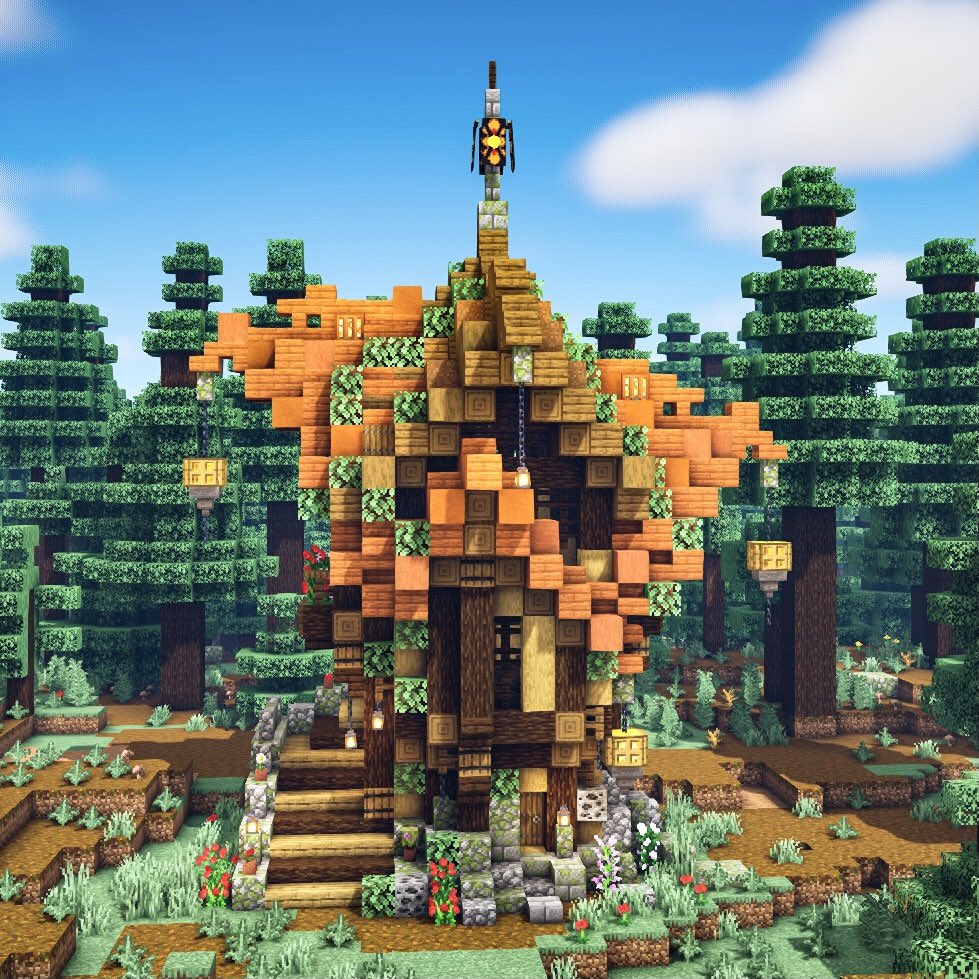 そろんごクラフト やと撮影まで終わた 元は感性に沿ってブロックぺしぺしした建築なので 再現がとても難しかったわ F F 元とは違う所も多々あり でも可愛く出来たよ 編集 ヾ マインクラフト Minecraft Minecraftbuilds Minecraft