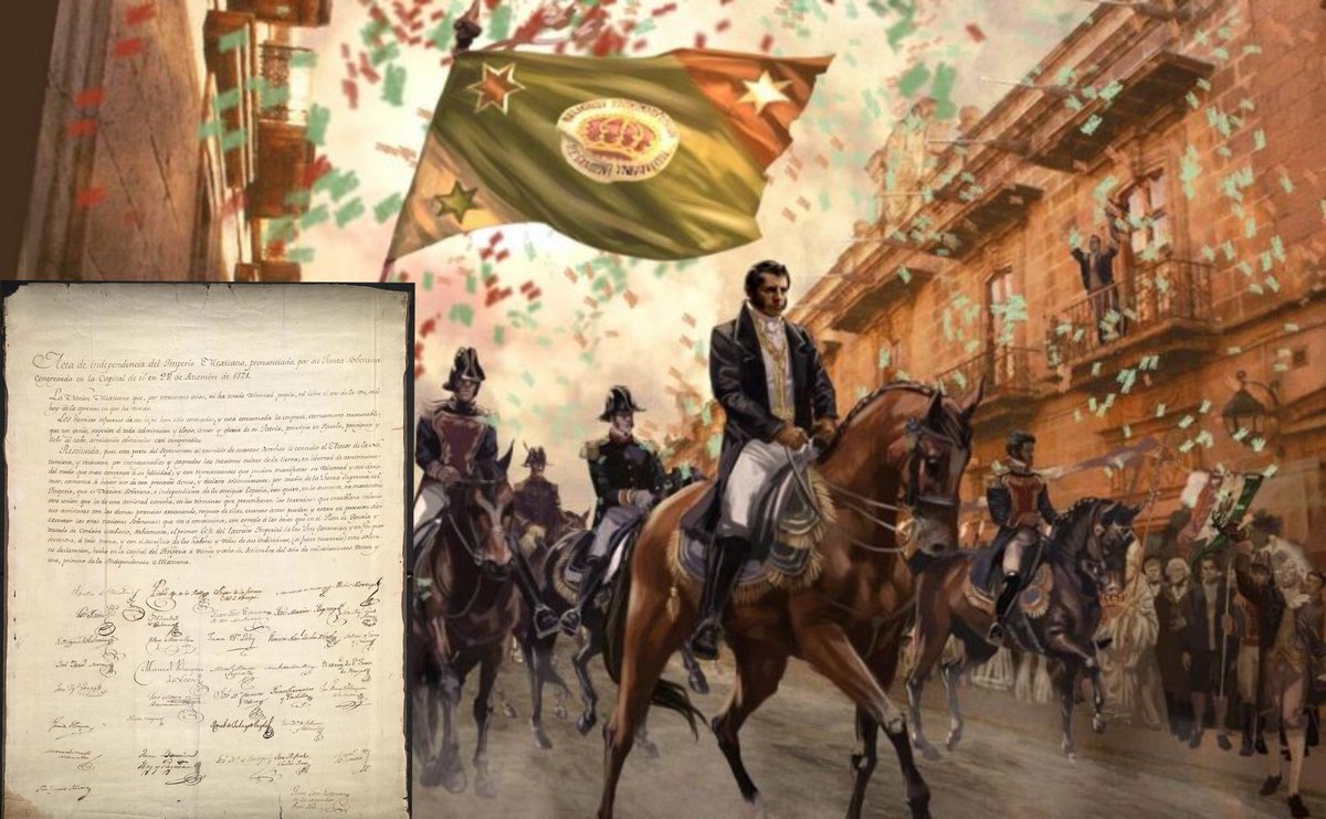 Ahora sí: ¡Viva #México! ¡Viva la Religión! ¡Viva Nuestra Santísima Madre de Guadalupe! ¡Viva Agustín de Iturbide! ¡Vivan las Tres Garantías! ⛪✝️
200 años de haber consumado pacíficamente nuestra #Independencia bajo las Tres Garantías: Religión, Independencia y Unión. 
🇲🇽⚔️