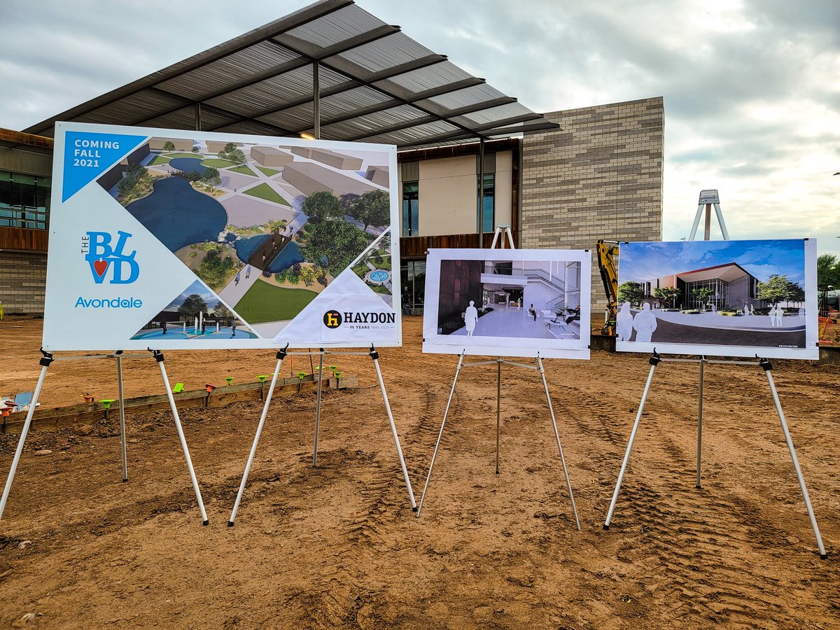 AZAvondale's tweet photo. The Visitor & Conference Center at Avondale Civic Center is taking shape! We are excited to see it open early next year! #AvondaleEdge #AviAz https://t.co/oIWbmT3LTV
