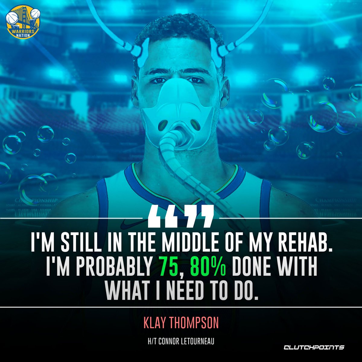 WarriorNationCP's tweet photo. Predict Klay Thompson’s stats when he’s at 100% this season 👀 https://t.co/gnVzvsHq2M