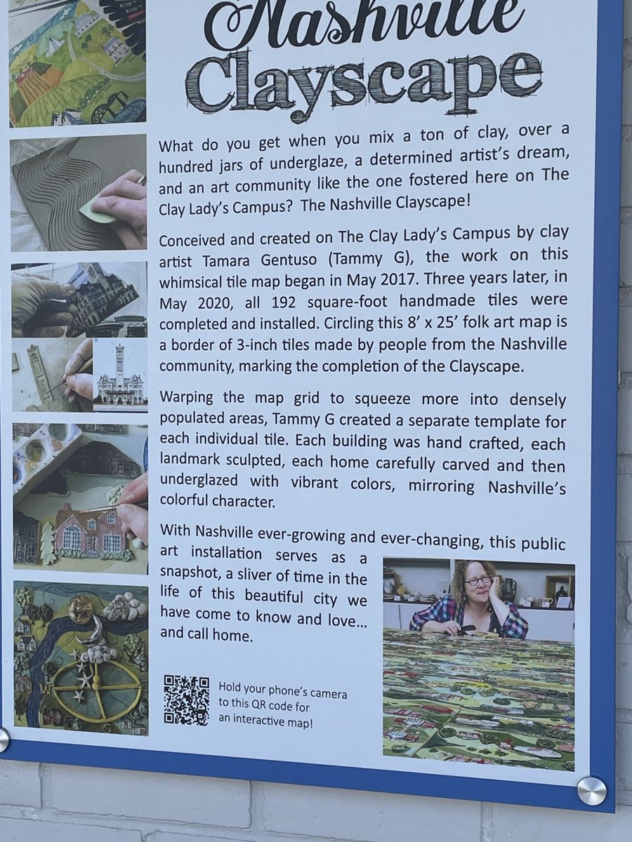 BenderYvonne's tweet photo. Stopped by the Nashville Clayscape mural.  Found NewsChannel 5.  It is truly amazing. https://t.co/eA8Kz8tXLS