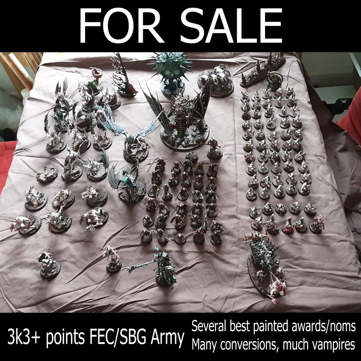 virulent28's tweet photo. Hello to my 3 followers, as I'm moving country and have one too many armies I'm selling my beloved FEC, hoping to find them a new deserving and loving home. The army has a lot of conversions and is painted to a very good standard.
https://t.co/oFXYLNhh8A https://t.co/N0PI7P64d5