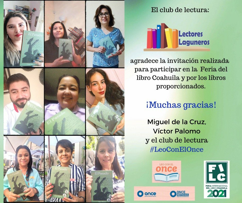 LLaguneros's tweet photo. @migueldlacruz @RitaAlbarran @VctorPalomoFlo @FILCoahuila Muchas gracias 🙌📚❤️ #LeoConElOnce https://t.co/ryt36m7yRq