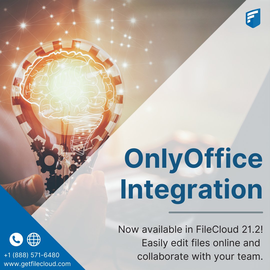 getfilecloud's tweet photo. OnlyOffice, a popular online editing and document preview system is now integrated with FileCloud 21.2! Working with your important documents has never been easier. https://t.co/DzFbC8zh2s #upgrade #getfilecloud #OnlyOffice https://t.co/BpUvkN3D8l