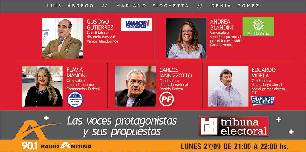 RadioAndinaMza's tweet photo. 🗳️ De 21 a 22 hacemos #TribunaElectoral 

🗣️ Hoy con la visita de @GGutierrezmza, @AndreBlandini, @FlaviaManoni, @Iannizzotto_C y @EdgardoVidela8

📻 FM 90.1
💻 https://t.co/BDUpf21dU1
📲 App ↪️ https://t.co/DRAkvpIqyn https://t.co/rOYKuB38jc