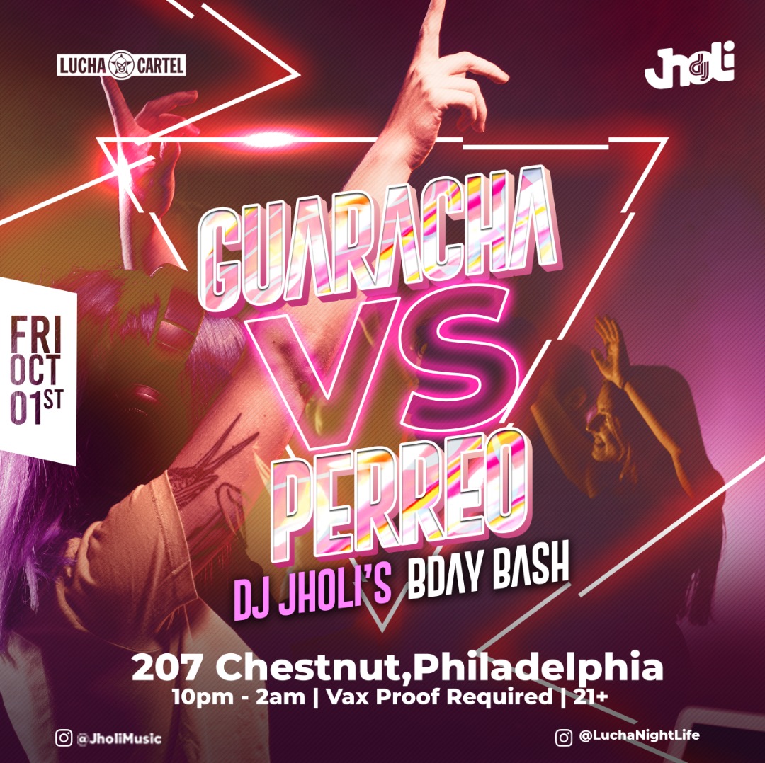Luchacartel's tweet photo. Our dance &amp; nightlife events for the week of Sept.28th-Oct.2nd!

Tuesday: https://t.co/xBspf2I1Vb
Thursday: https://t.co/ILW3KYj3vh
Friday &amp; Saturday: https://t.co/XXAMYXfxVy (@JholiMusic Bday Bash Weekend) 

*proof of vax to enter* https://t.co/QCbDCU1GHJ