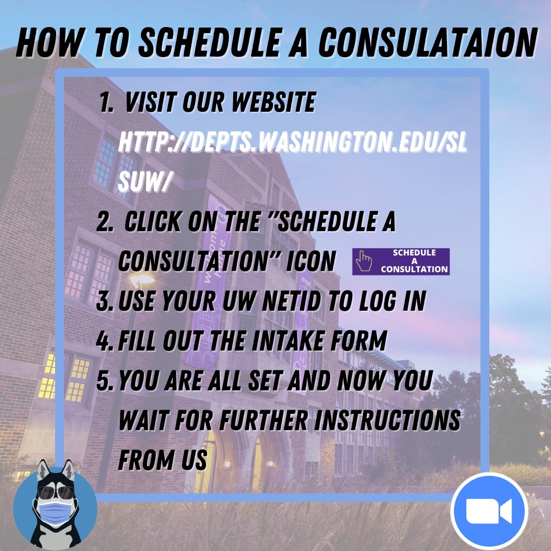 UWSLS's tweet photo. We are excited to have you all back on campus! Due to the ongoing COVID-19 pandemic our office is operating under a hybrid model. 
For more information or to schedule a consultation visit: https://t.co/RuGaOqTaUn 

We wish you a goodluck this school year Huskies! 💜💛 - SLS Team https://t.co/PUbCwFImEG