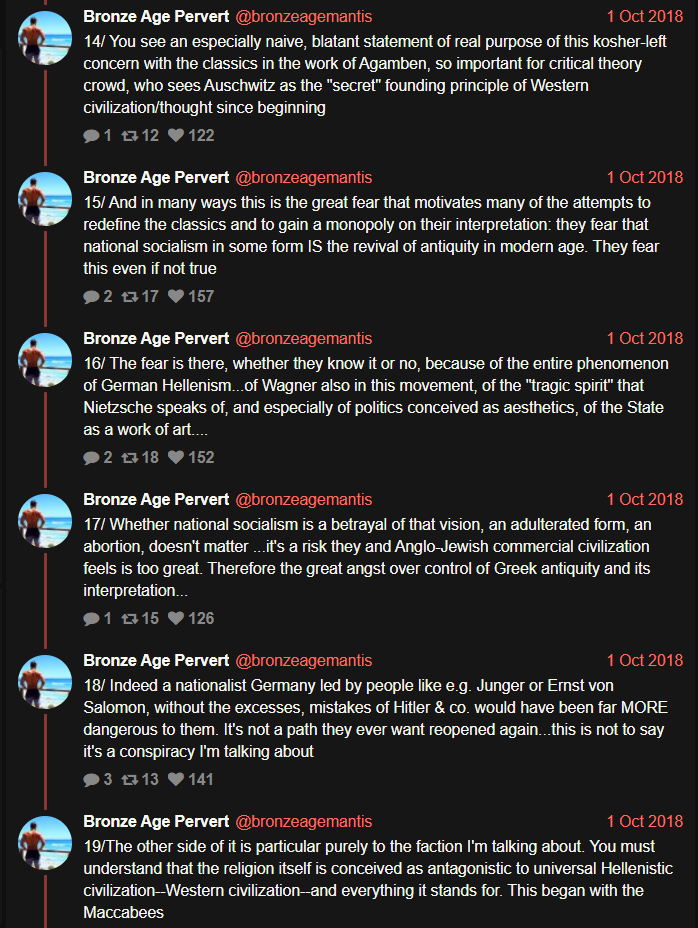 KhalkeionGenos's tweet photo. Thred: On request of frend for general interest, repoasting an old and much-liked BAP thred, on "the classics racket" in USA. In response to Donna Zuckerface stupid (and failed) book on the classics and politics, the following was poasted; which I might turn into a long article: https://t.co/JiYPvbuZ5g