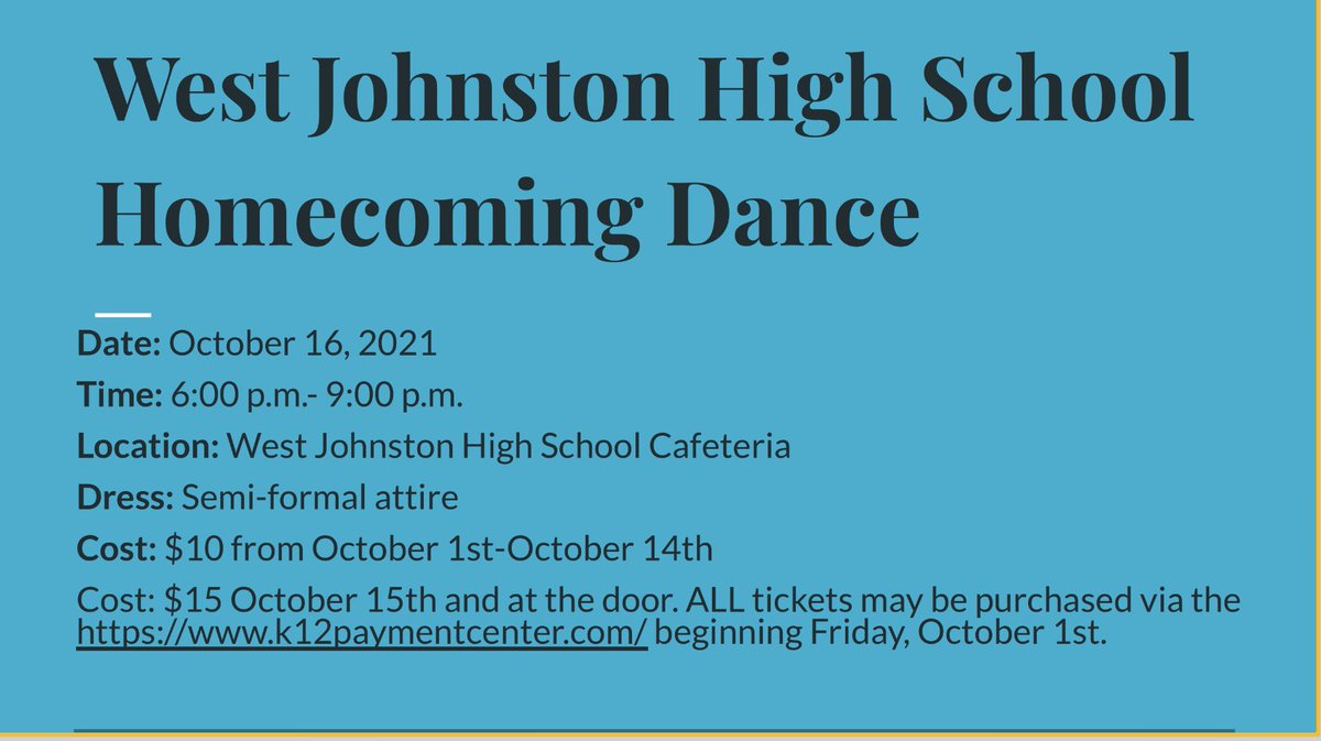 It’s happening! Tickets can be purchased online at k12paymentcenter.com