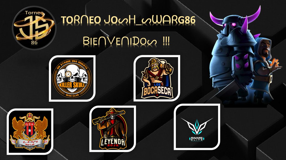 ⚡Empezamos con la bienvenida⚡

Muchas gracias a los clanes que nos acompañaran en este torneo 💪

<a href="/KillerSkull2020/">Killer 💀 Skull</a> 
<a href="/ClanBocaSeca/">LosBocaSeca-war clan-</a> 
<a href="/ClanLda/">LDA War Clan</a> 
<a href="/RojaLeyenda/">Leyenda Roja</a> 
<a href="/RamsElite01/">╚»★«╝ Rams Elite ╚»★«╝</a>
