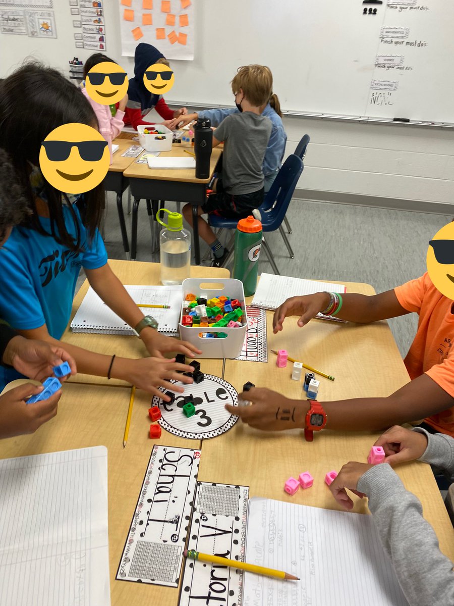 Today we explored mean/average as a “fair share” using unifix cubes during math workshop today!