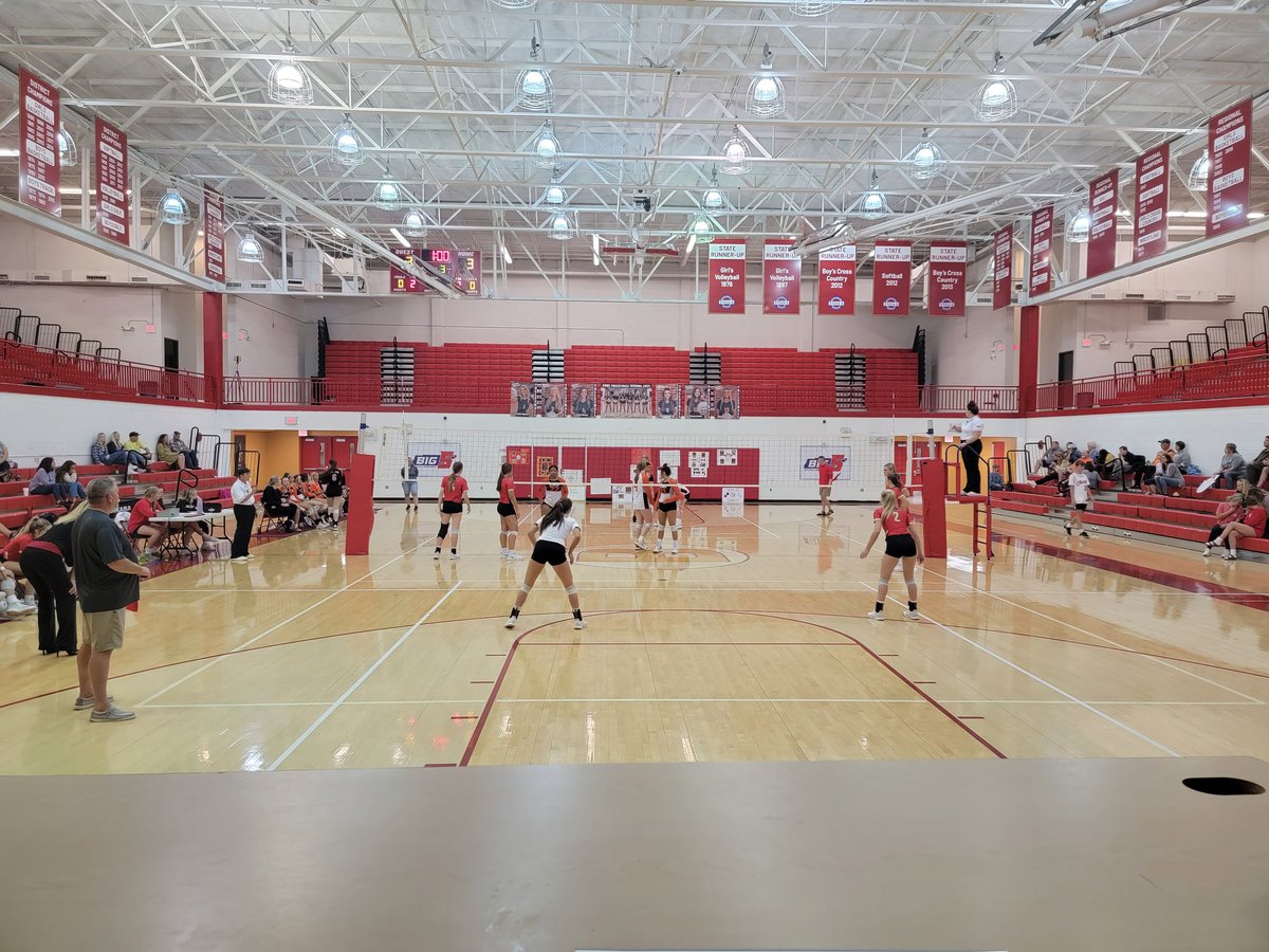 Very surreal scene at Daniel Boone High School.  In the middle of a Senior Night volleyball match word breaks of the passing of Blazer student.  How these girls are playing is beyond me.  Condolences to the student's family.  Our kids in the area have been through so much...