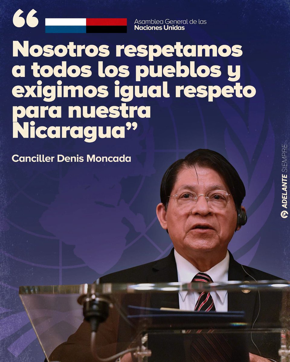 Excelente mensaje de #Nicaragua  🇳🇮 hoy en la 76 Asamblea General de las Naciones Unidas  👏👏👏
#FuerzaDeUnPuebloQueVence