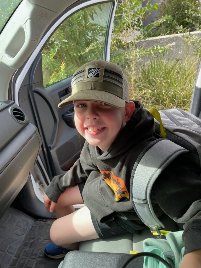 SM_Kim_8975's tweet photo. My youngest cracks me up! Today he rocked a HD hat to school. Not many 8 year olds pick an HD hat. I must say he looks pretty good in it! #8975Proud #HDMom https://t.co/SSzx0dWc8s