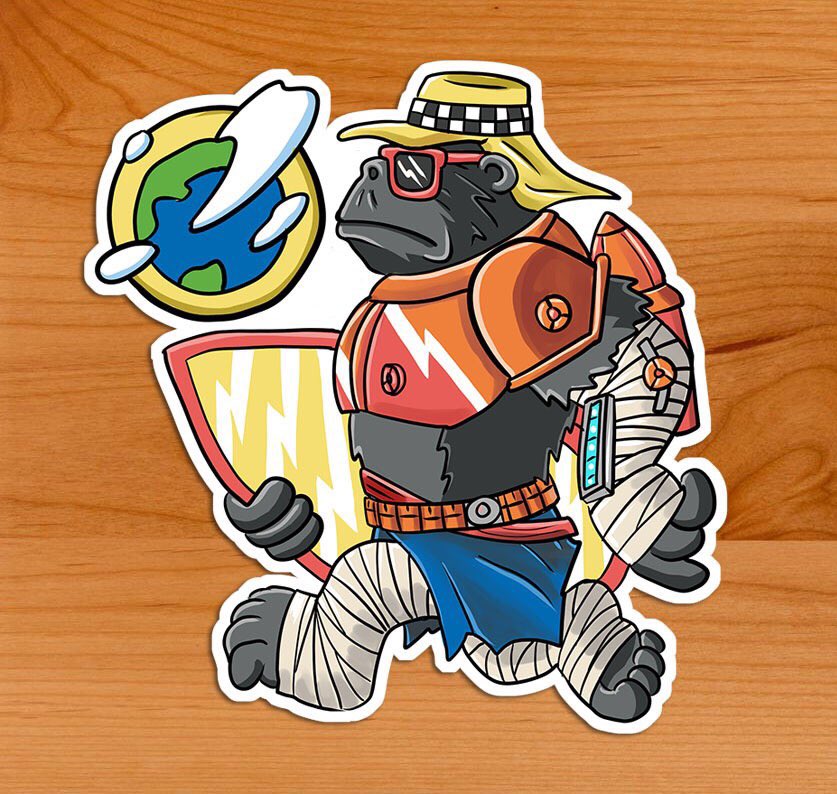 mikerileylol's tweet photo. Some sticker designs based on classic cartoon apes I worked on for @DavidCrispino and @TonyGregori’s Ancient Noise @Kickstarter. NOW LIVE AT https://t.co/tTUmMCYv3L #grapeape #magillagorilla #tandcsurfdesigns https://t.co/amEgwgaKjt