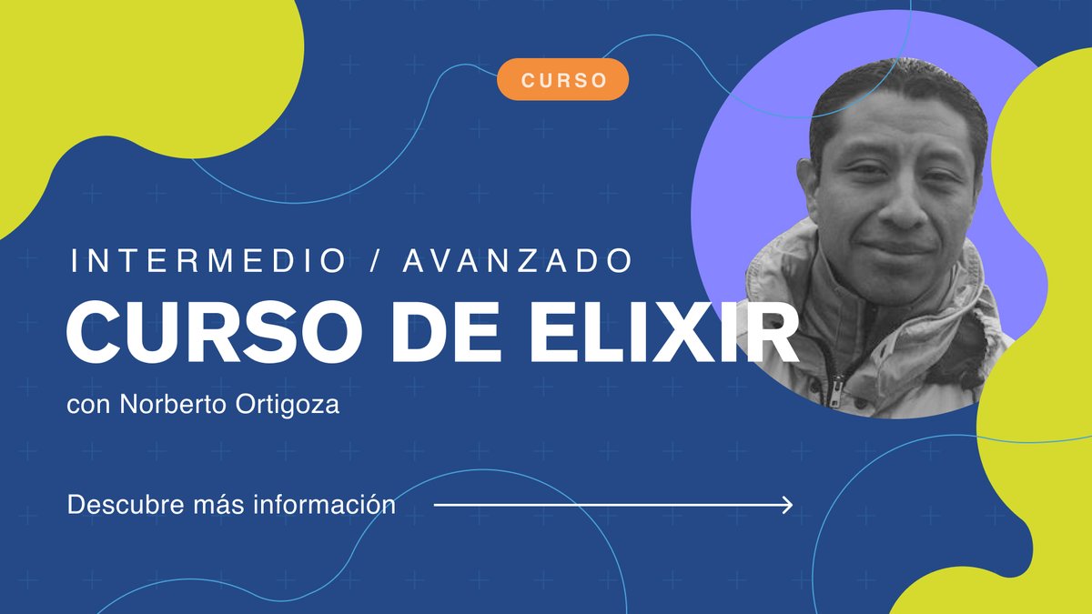 bunsantech's tweet photo. La siguiente semana comenzamos nuestro curso :D ¿Ya te inscribiste?, ¡aún tenemos lugares!
#ElixirMX #ElixirLang #CursoElixir https://t.co/P6PCvyz6EN
