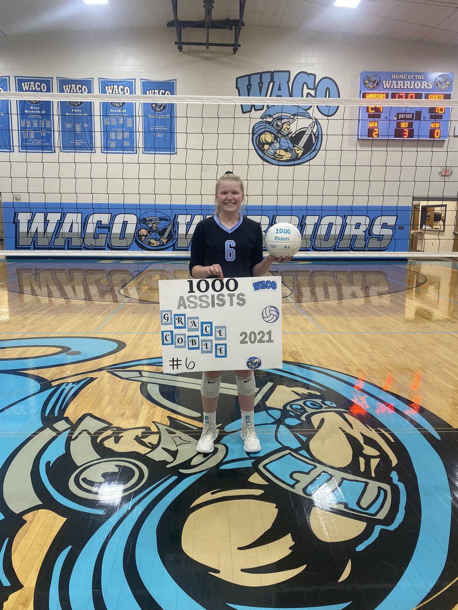 Congratulations to junior setter Grace Coble on hitting 1,000 career assists tonight! <a href="/UnionSportsPage/">Southeast Iowa Union Sports</a> <a href="/IGHSAU/">IGHSAU</a> <a href="/ighsauscores/">@IGHSAUScores</a>