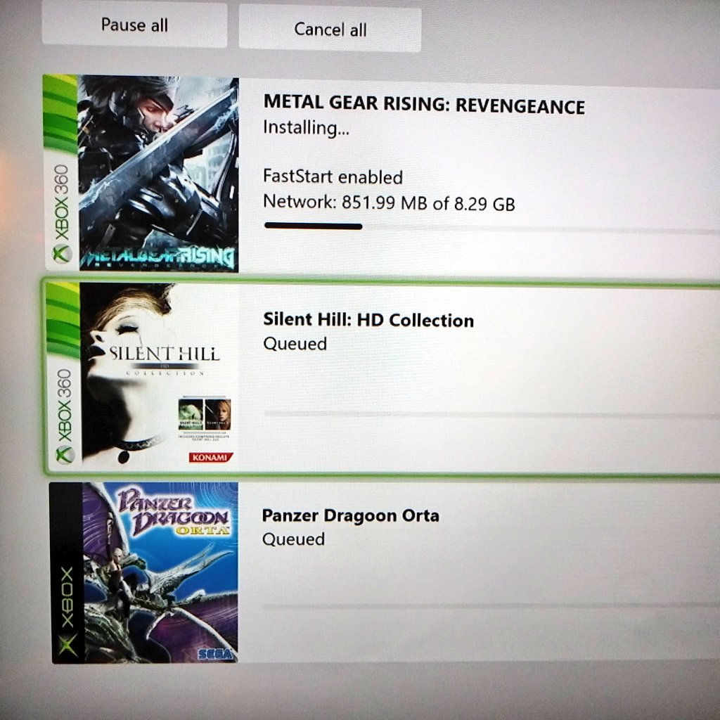 coopercastille's tweet photo. Purchases were made (the Silent Hill HD Collection is garbage, I got it because it was on sale) #metalgearrisingrevengeance #silenthill #HDcollection #panzerdragoonorta #xbox360 #Xbox https://t.co/7HkLyO0fuc