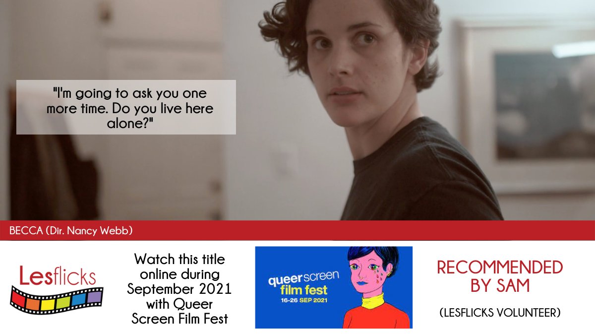 "I'm going to ask you one more time. Do you live here alone?"

Have you had a chance to catch BECCA at Queer Screen Film Festival?
<a href="/Qscreen/">Queer Screen (Mardi Gras Film Festival)</a> <a href="/ncywebb/">NW</a> @amandamchugs <a href="/oatmeliah/">Emelia Hellman</a>